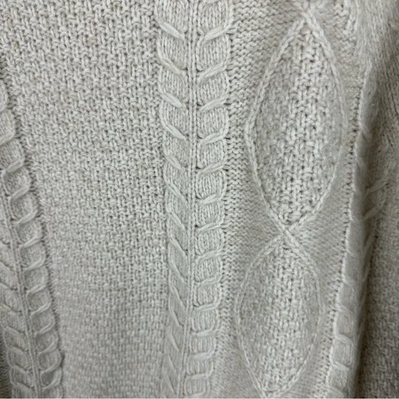 Vince Mock Neck Wool Cashmere Blend Cable Knit Sweater Size S - Picture 3 of 5